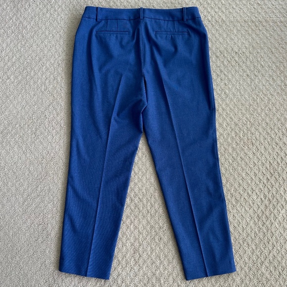 Talbots Hampshire Straight Leg Ankle Pants Blue Classic Office Size 14 NWT - Picture 11 of 16